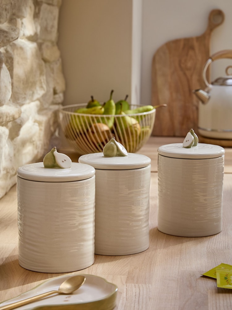 Set of 3 Pear Storage Jars - صورة 2 من 4