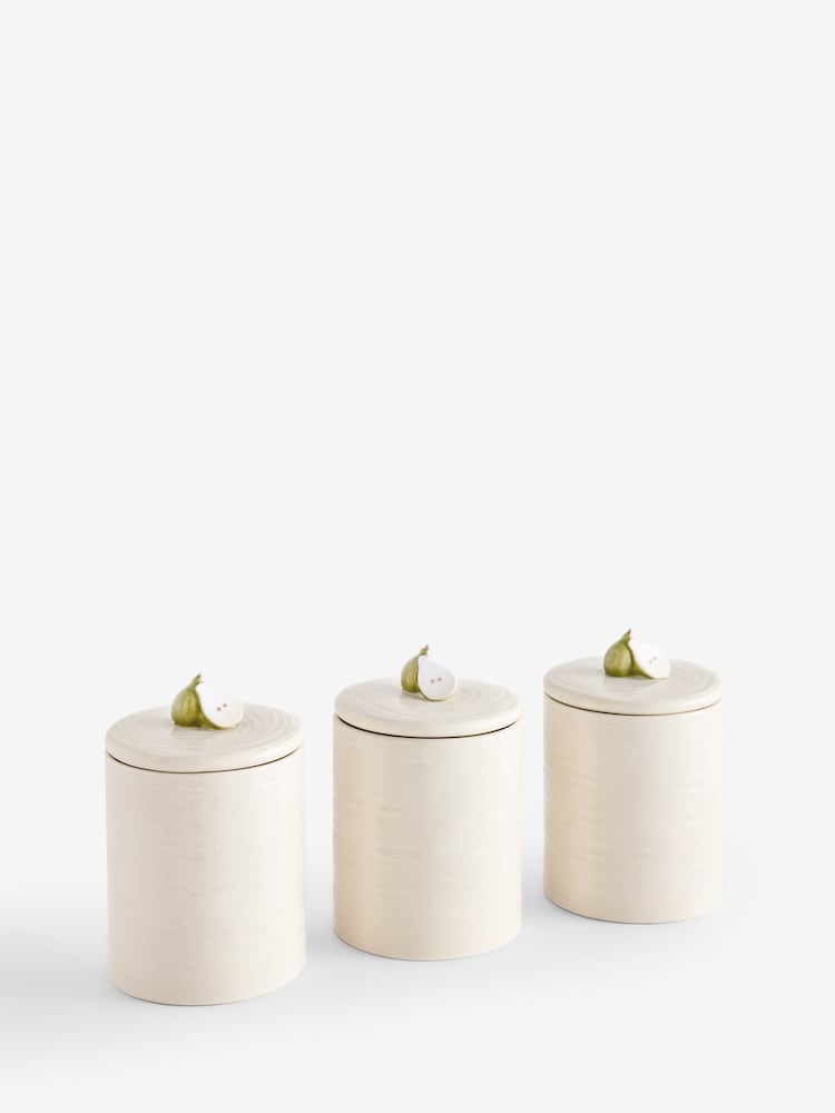 Set of 3 Pear Storage Jars - صورة 4 من 4