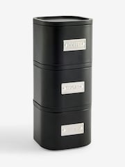 Set of 3 Black Stacking Badge Storage Tins - Image 6 of 6