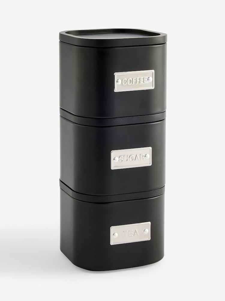 Set of 3 Black Stacking Badge Storage Tins - Image 6 of 6