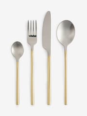16 Piece Gold/Silver Loreto Two Tone Stainless Steel Cutlery Set - Image 3 of 3
