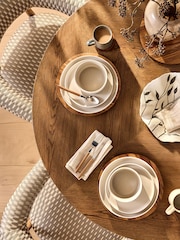 16 Piece Silver Stainless Steel Wood Handle Cutlery Set - Image 2 of 7