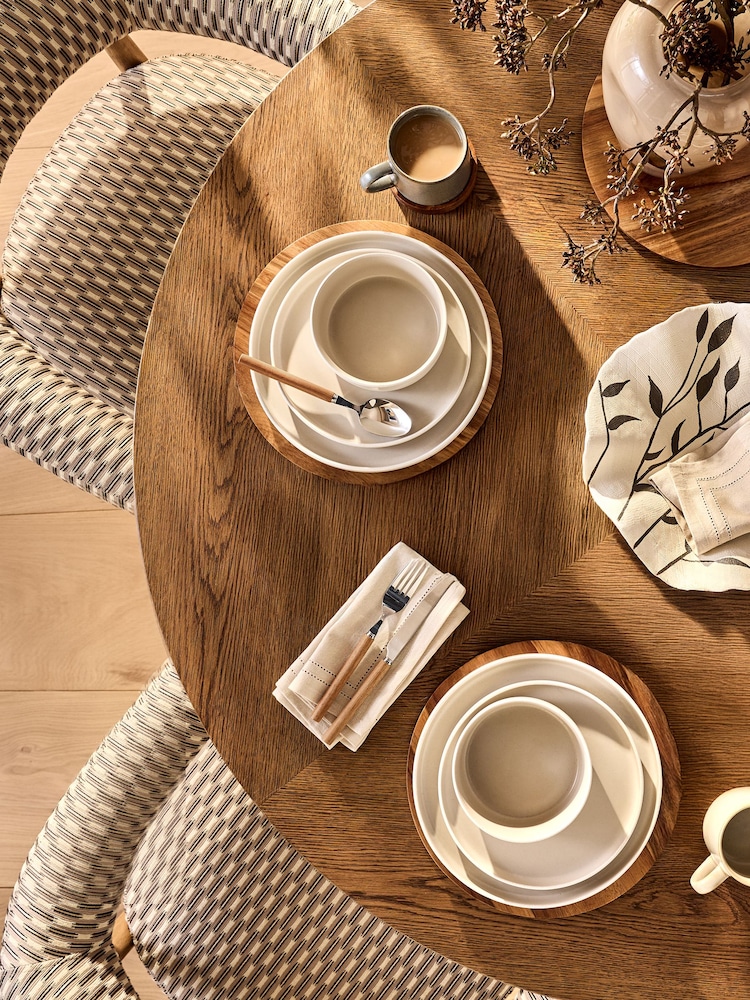 16 Piece Silver Stainless Steel Wood Handle Cutlery Set - Image 2 of 7 16 Piece Silver Stainless Steel Wood Handle Cutlery Set - Image 2 of 7