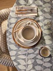 16 Piece Silver Stainless Steel Wood Handle Cutlery Set - Image 3 of 7