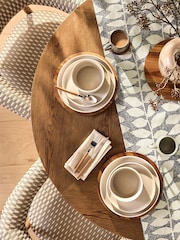 16 Piece Silver Stainless Steel Wood Handle Cutlery Set - Image 4 of 7