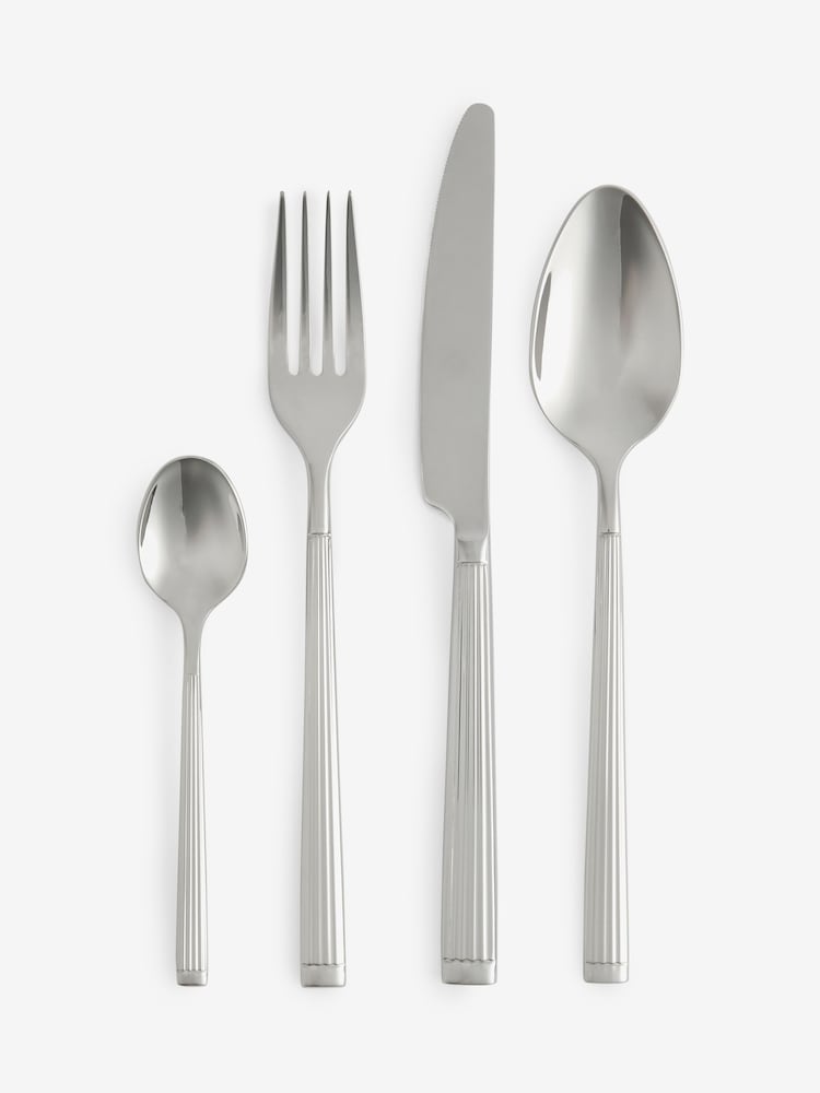 16 Piece Ridge Stainless Steel Cutlery Set - Imagen 3 de 3 16 Piece Ridge Stainless Steel Cutlery Set - Imagen 3 de 3