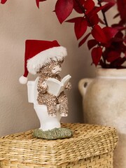 Natural Christmas Santa Hamish Bathroom Ornament - Image 1 of 3
