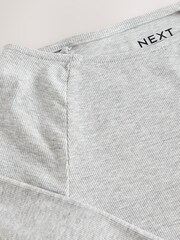 Cinza - Open Slash Neck Soft Touch Long Sleeve Top - Imagem 3 de 3