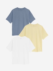 Simply Be Blue Boyfriend 100% Cotton T-Shirts 3 Pack - Image 1 of 5