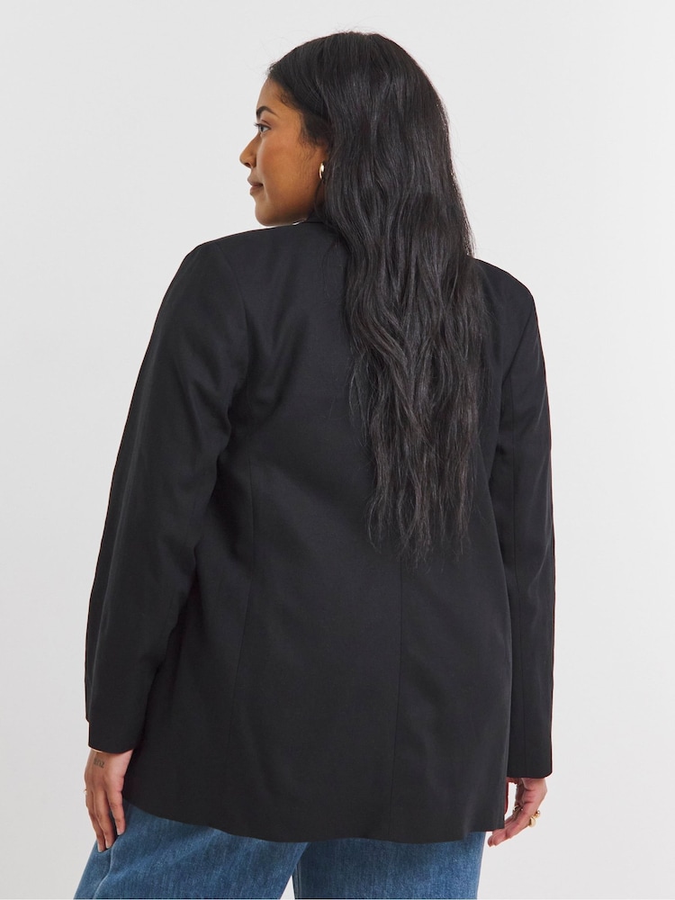 Simply Be Black Relaxed Blazer - Image 2 of 5