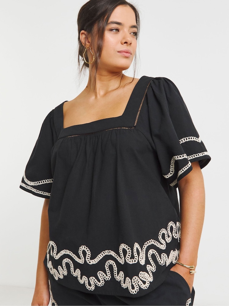 Simply Be Embroidered Blouse - Imagen 1 de 5
