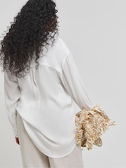 Simply Be White Oversized Crinkle Shirt - Image 2 of 4