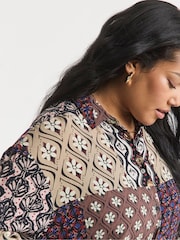 Simply Be Purple Crinkle Oversized Shirt - Image 3 of 5