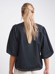 Simply Be Broderie Cutwork 100% Cotton Blouse - Imagen 2 de 4