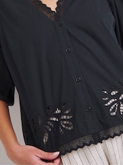 Simply Be Broderie Cutwork 100% Cotton Blouse - Imagen 4 de 4