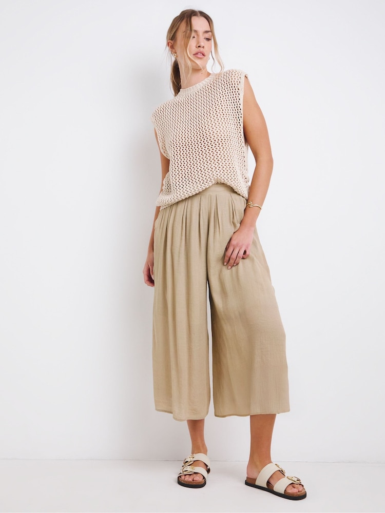 Simply Be Natural Extreme Wide Leg Culottes - Image 2 of 4 Simply Be Natural Extreme Wide Leg Culottes - Image 2 of 4
