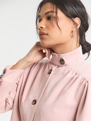Simply Be Pink Funnel Neck Suedette Jacket - Image 4 of 4