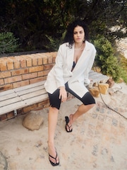 Simply Be White Oversized Single Breasted Blazer - Image 5 of 6