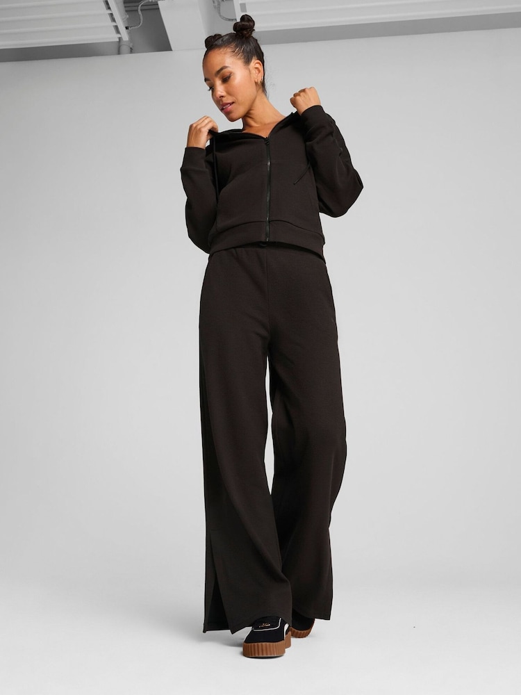 Puma Black Womens HER Comfort High-Waist Straight Pants - Image 1 of 5