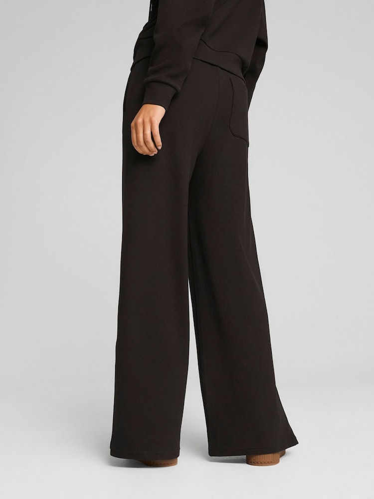 Puma Black Womens HER Comfort High-Waist Straight Pants - Image 2 of 5