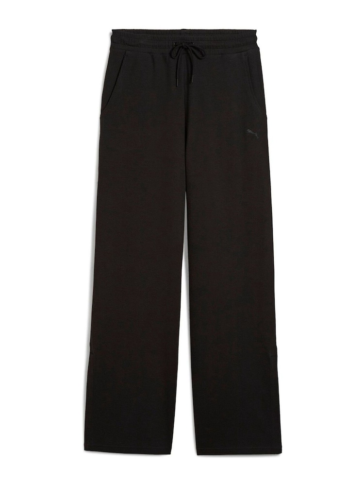 Puma Black Womens HER Comfort High-Waist Straight Pants - Image 4 of 5