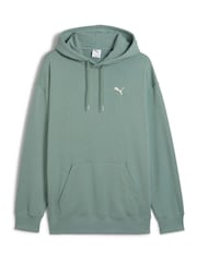 Puma Green Mens Wardrobe Essentials Relaxed Hoodie - Image 4 of 5