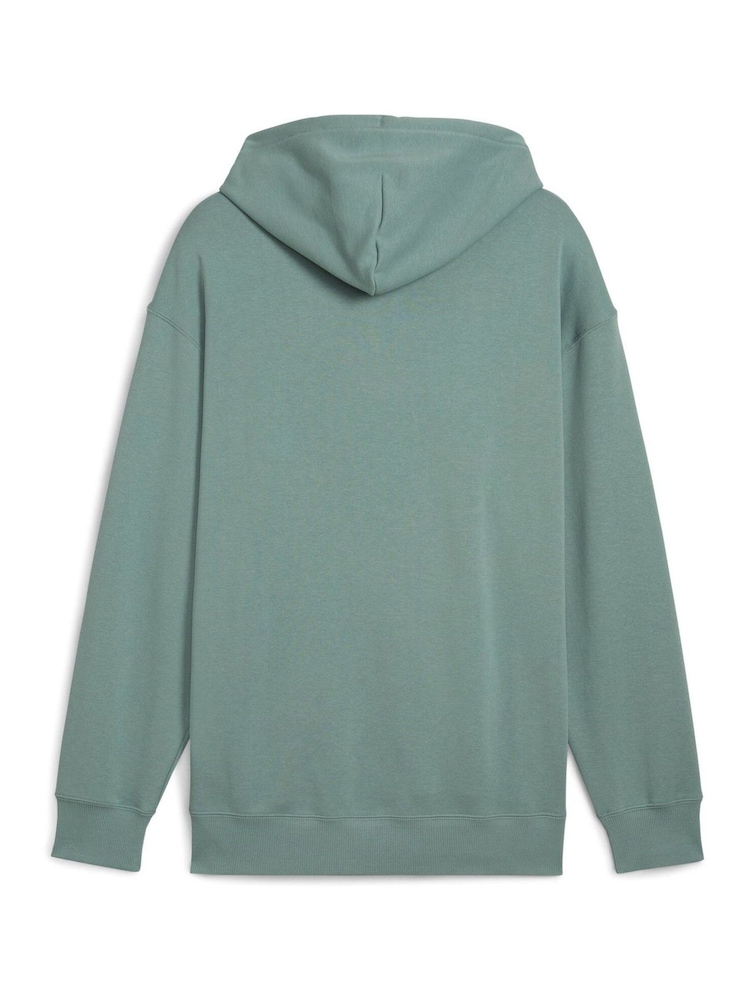 Puma Green Mens Wardrobe Essentials Relaxed Hoodie - Image 5 of 5