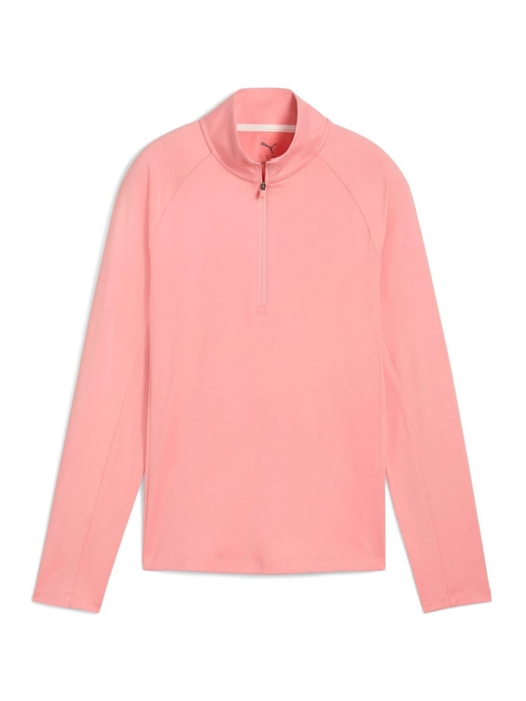 Puma Pink Womens Pure 20 Quarter-Zip Sweat Top - Image 1 of 2