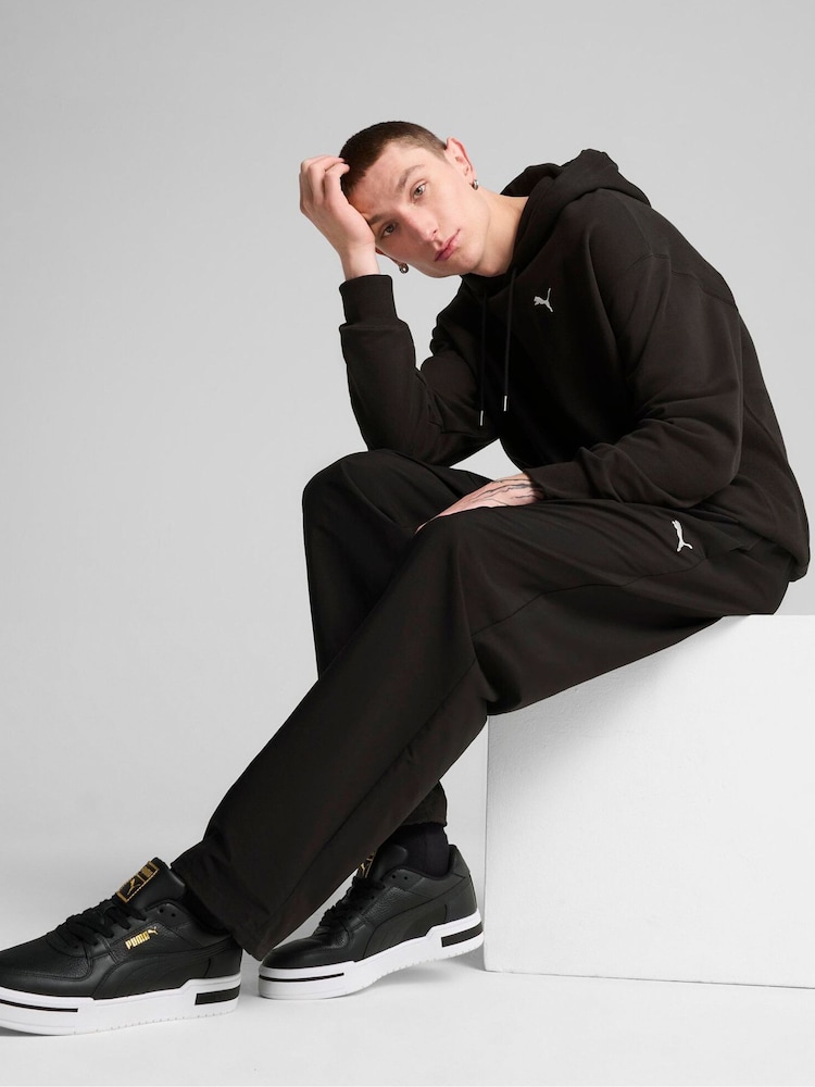 Puma Black Mens Wardrobe Essentials Relaxed Hoodie - Image 1 of 1