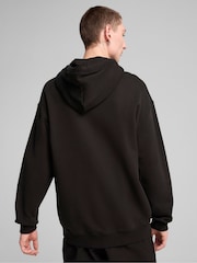 Puma Black Mens Wardrobe Essentials Relaxed Hoodie - Image 2 of 5