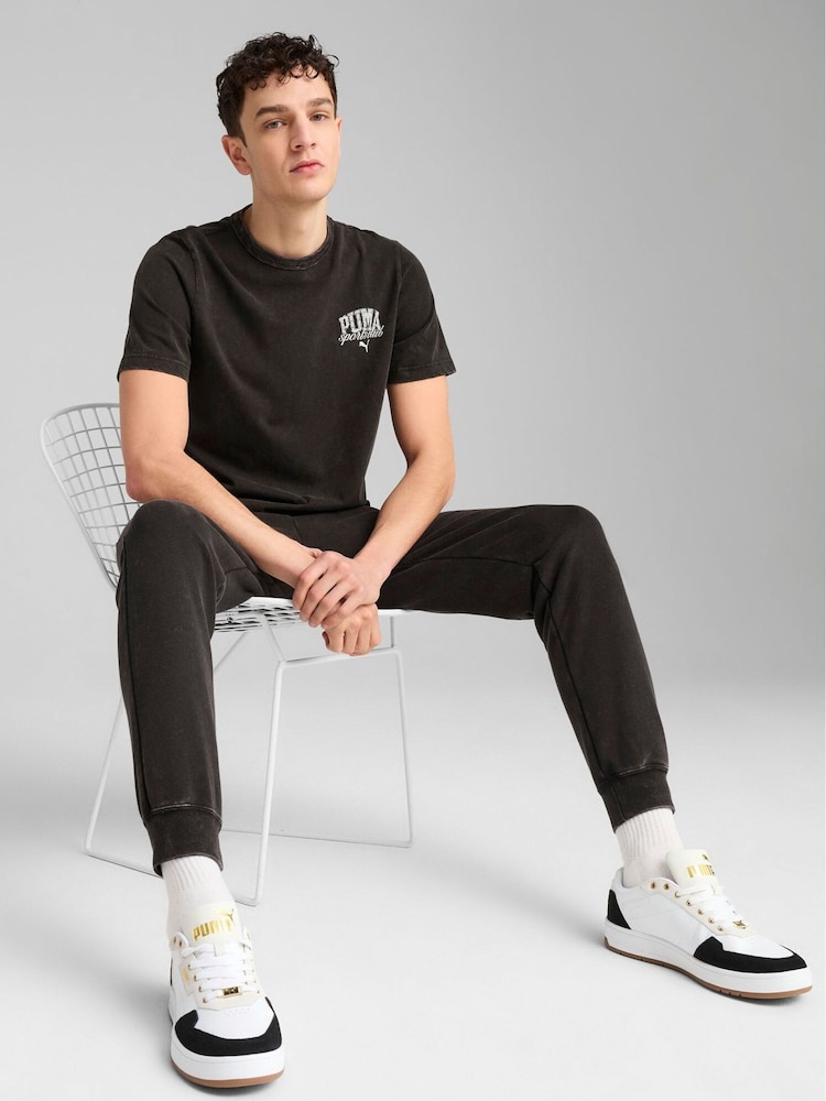 Puma Black Mens Class Washed T-Shirt - Image 1 of 3
