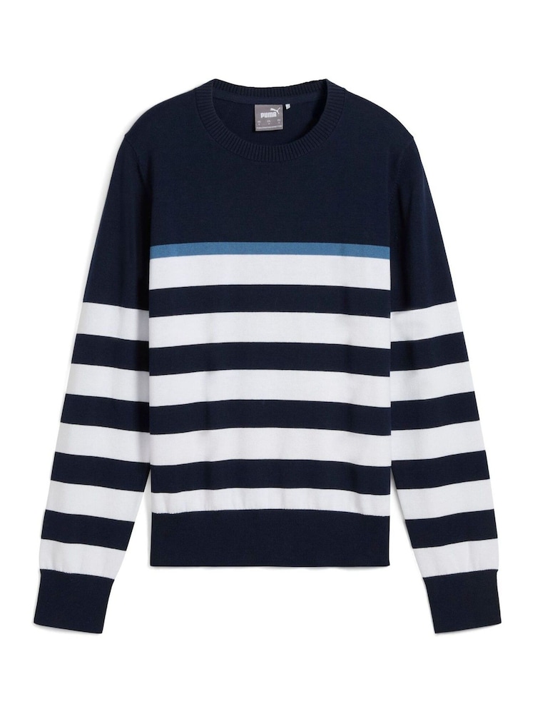 Puma Blue Womens Resort Stripe Sweater - Image 1 of 2