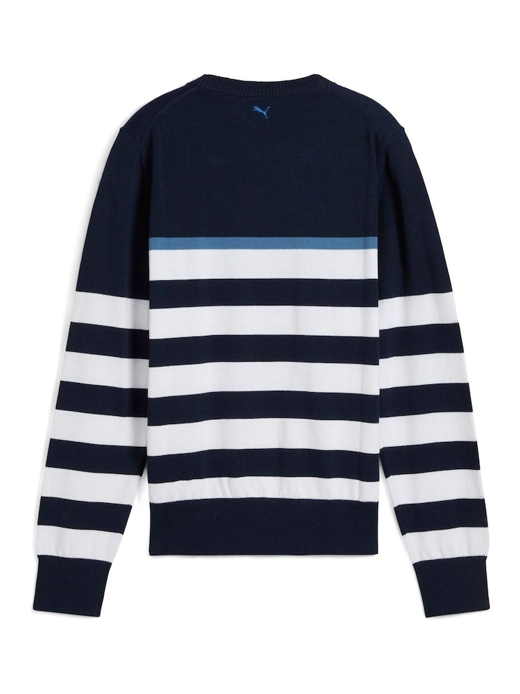 Puma Blue Womens Resort Stripe Sweater - Image 2 of 2