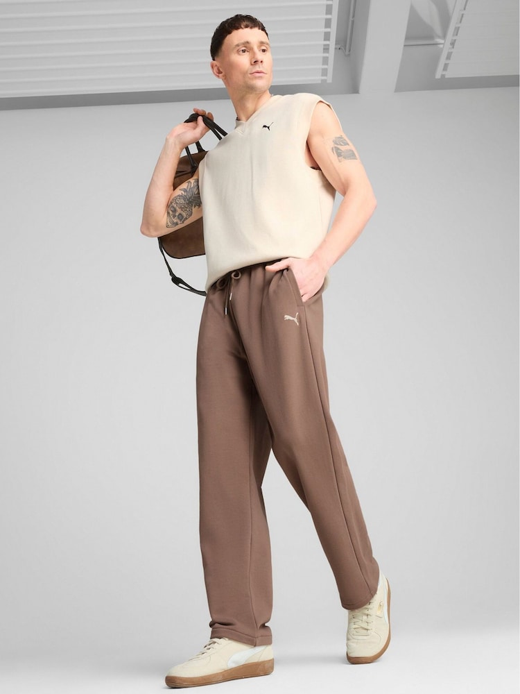 Puma Brown Mens Wardrobe Ess Relaxed Joggers - Image 1 of 5