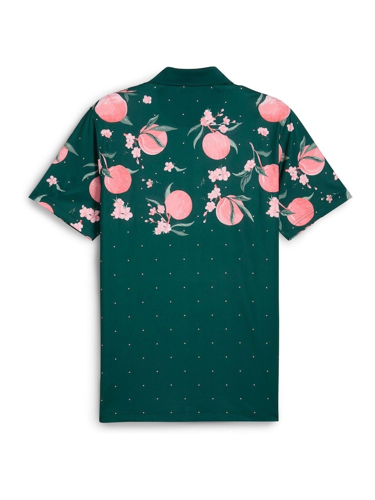 Puma Green Mens Mattr Freshly Picked Golf Polo Shirt - Image 2 of 2