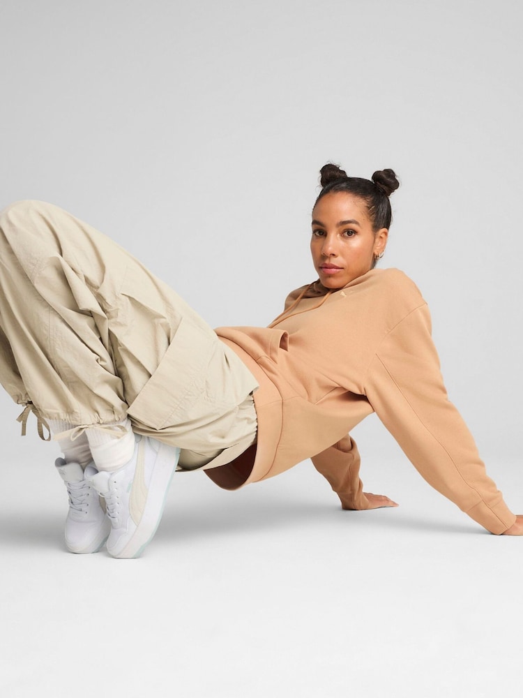 Puma Brown Womens Her Relaxed Hoodie - Image 1 of 5