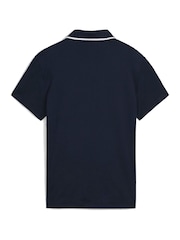 Puma Blue Womens Cloudspun Bridges Short Sleeve Golf Polo Shirt - Image 2 of 2