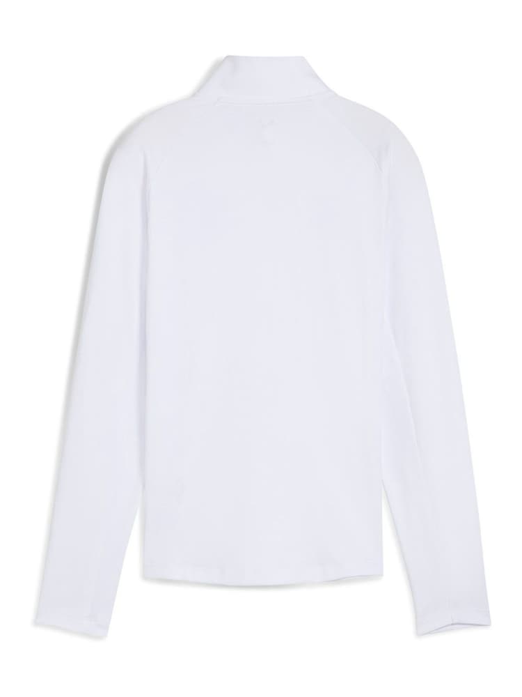 Puma White Womens Pure 20 Quarter-Zip Sweat Top - Image 2 of 2
