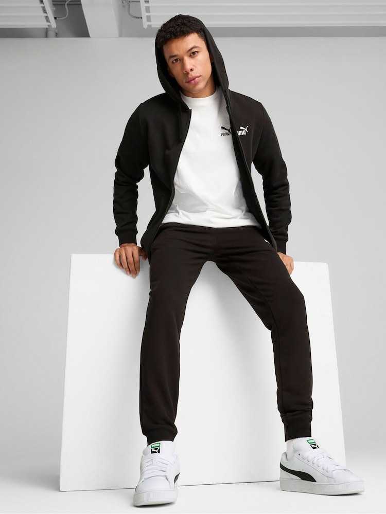 Puma Black Mens Essentials No 1 Logo Full-Zip Hoodie - Image 1 of 5