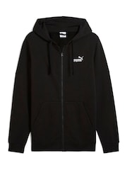 Puma Black Mens Essentials No 1 Logo Full-Zip Hoodie - Image 4 of 5