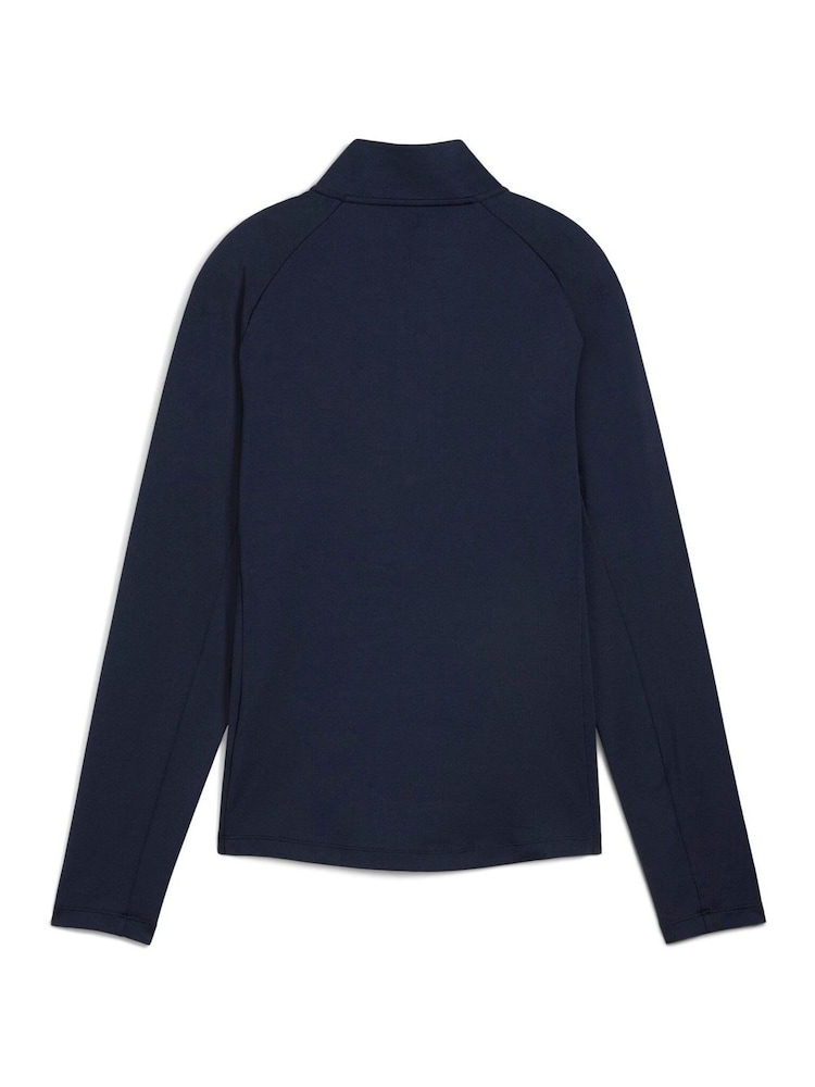 Puma Blue Womens Pure 20 Quarter-Zip Sweat Top - Image 2 of 2