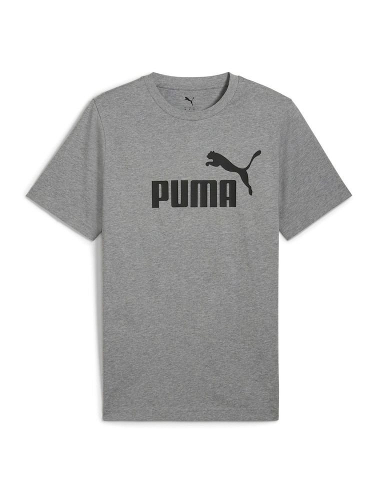 Puma Grey Mens Essentials No. 1 Logo T-Shirt - Image 4 of 5