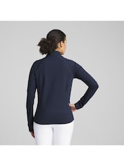 أزرق - سترة نسائية بسحّاب كامل موديل CLOUDSPUN من Puma - صورة 3 من 3