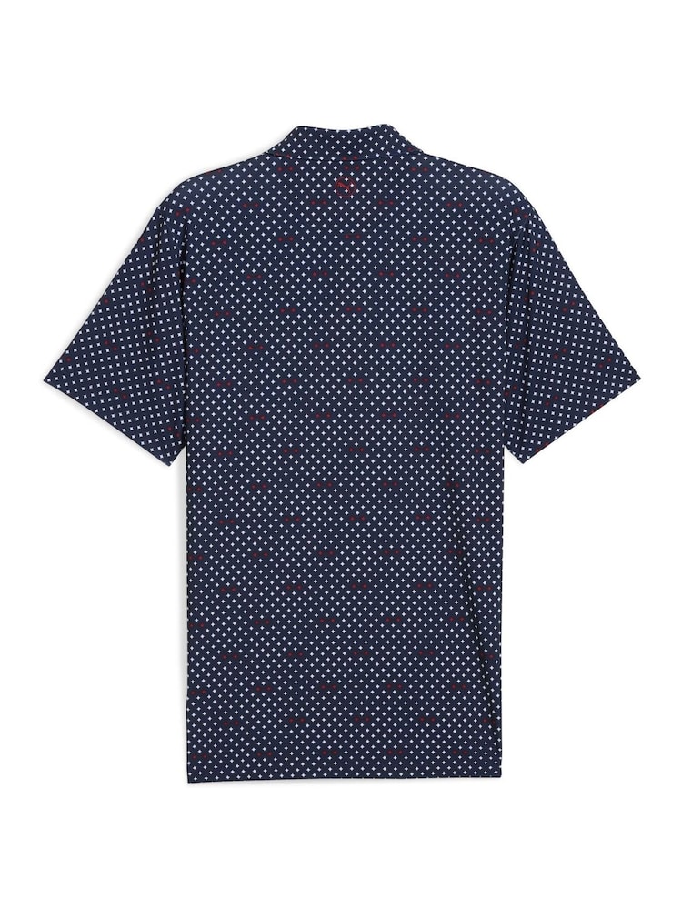 Puma Blue Mens Mattr Burgh Golf Polo Shirt - Image 2 of 2