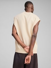 Puma White Mens Wardrobe Ess Relaxed 100% Cotton Vest Top - Image 2 of 5