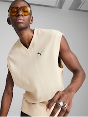 Puma White Mens Wardrobe Ess Relaxed 100% Cotton Vest Top - Image 3 of 5