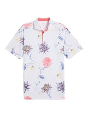 Puma White Mens Mattr Dahlia Polo Shirt - Image 1 of 1