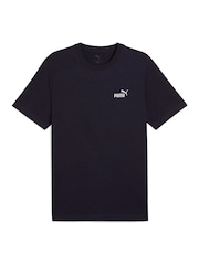 Puma Blue ESS Small No 1 Logo 100% Cotton T-Shirt - Image 2 of 3