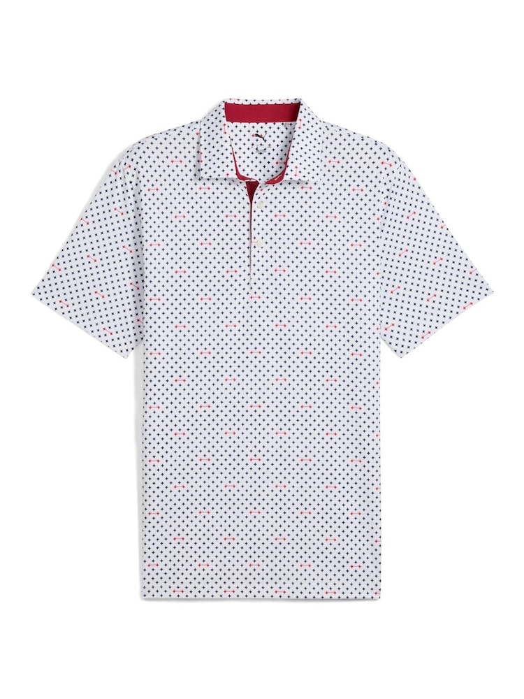 Puma White Mens Mattr Burgh Golf Polo Shirt - Image 1 of 2