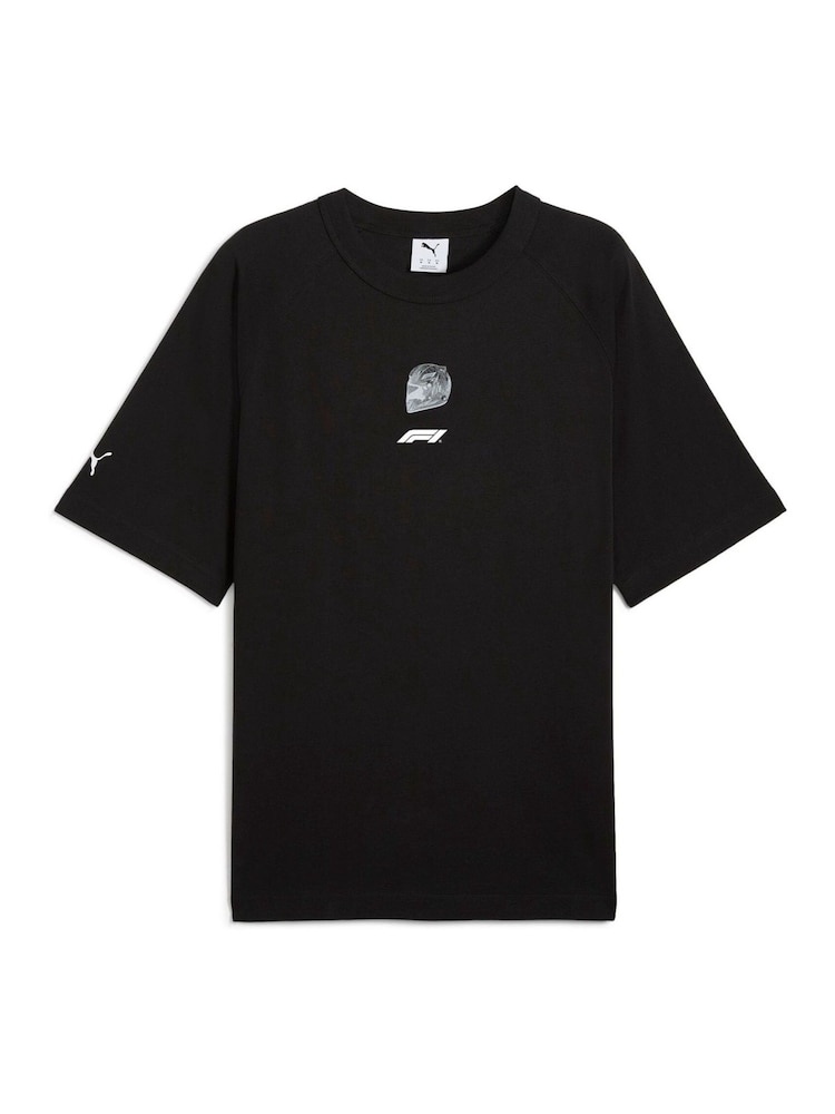 Puma Black Mens F1 Graphic Raglan T-Shirt - Image 2 of 3